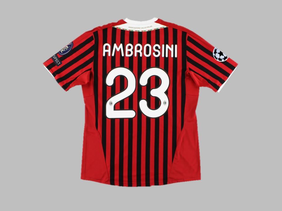 Ac Milan 2011 2012 Ambrosini 23 Home Shirt Champions League