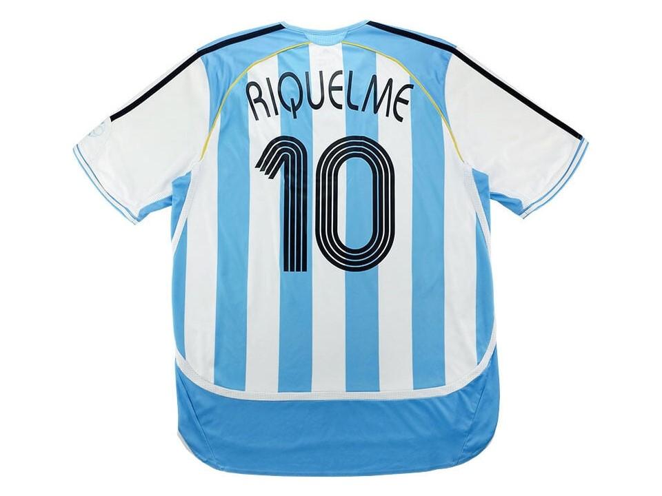 Argentina 2006 Riquelme 10 World Cup Home Football Shirt Soccer Jersey
