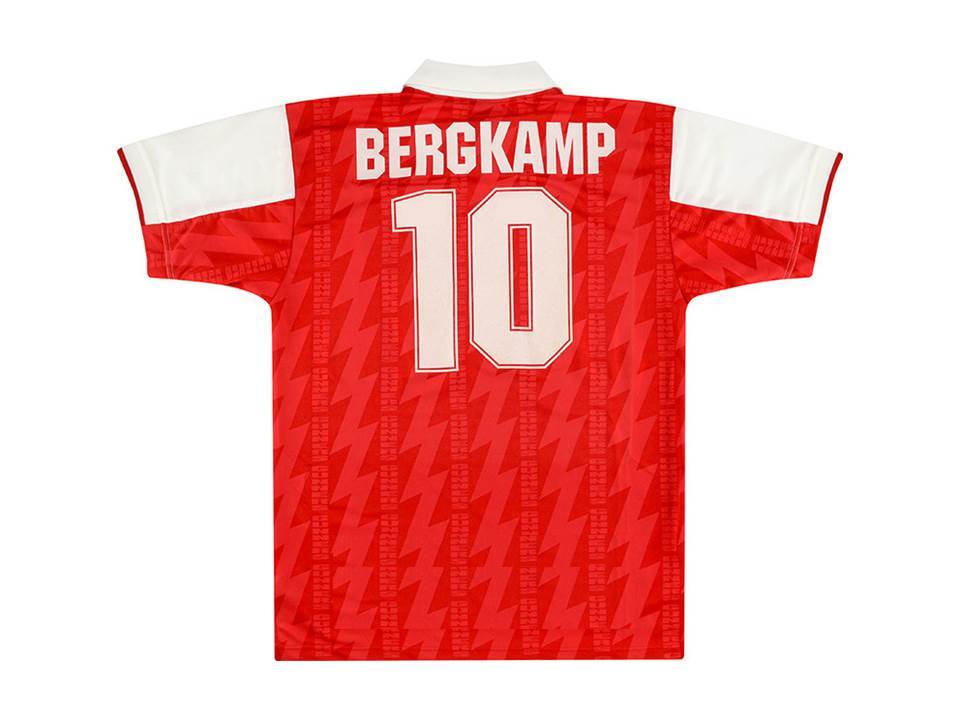 Arsenal 1994 Bergkamp 10 Home Football Shirt Soccer Jersey