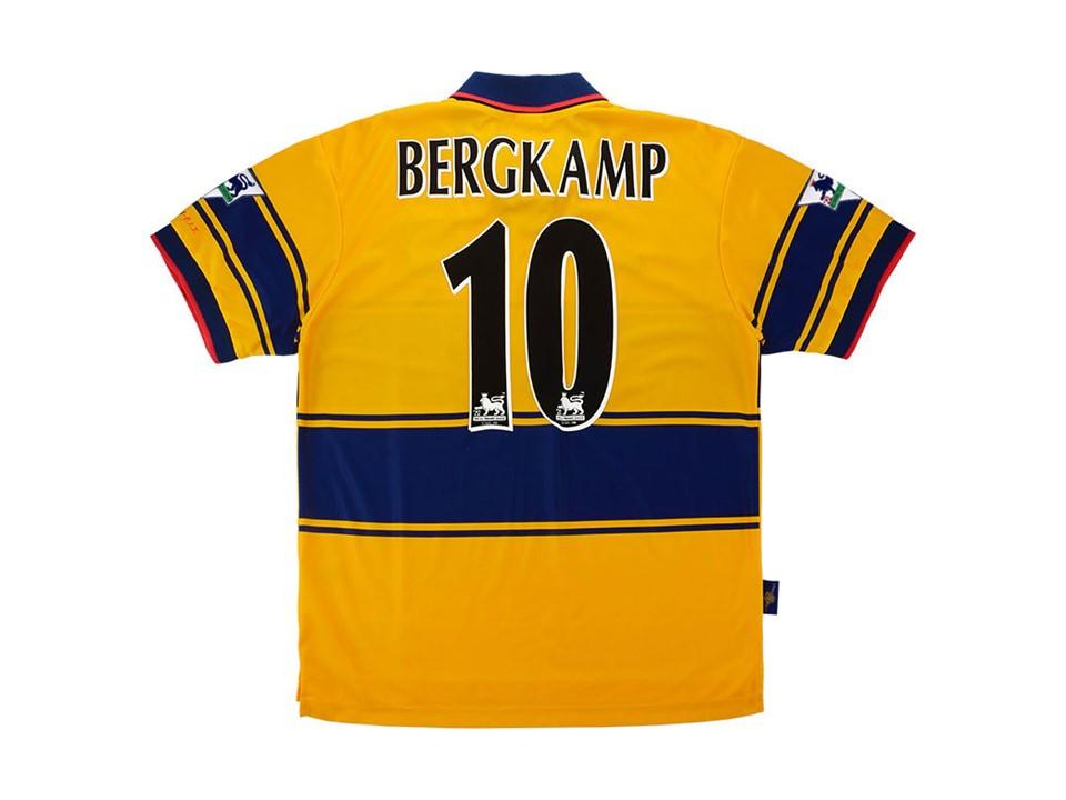 Arsenal 1997 Bergkamp 10 Away Yellow Jersey