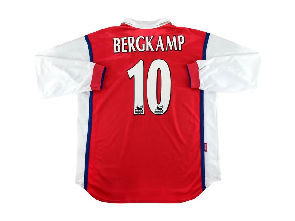 Arsenal 1998 Bergkamp 10 Home Football Shirt Soccer Jersey Long Sleeve