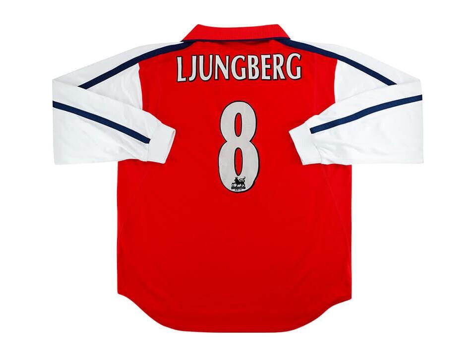 Arsenal 2000 Ljungberg 8 Home Football Shirt Soccer Jersey Long Sleeve