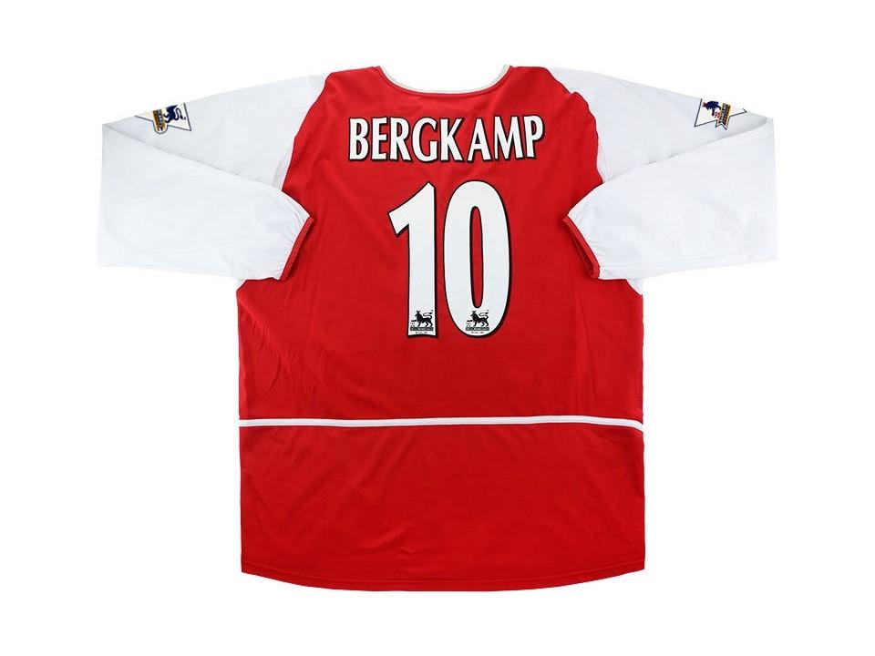 Arsenal 2002 2004 Bergkam 10 Long Sleeve Home Jersey