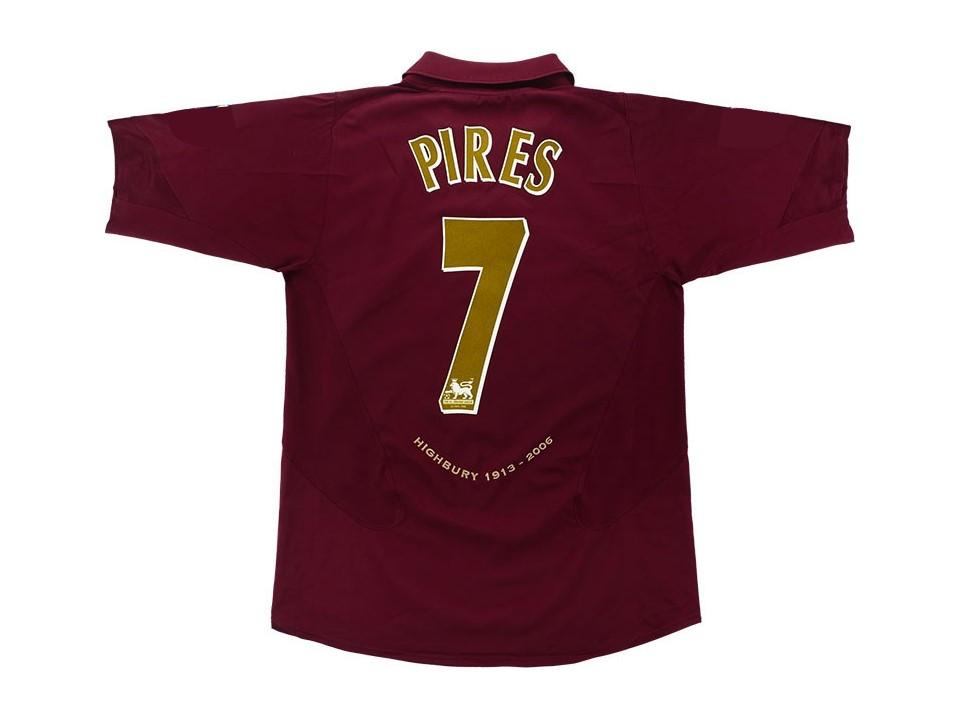 Arsenal 2005 2006 Pires 7 Highbury Football Shirt Soccer Jersey