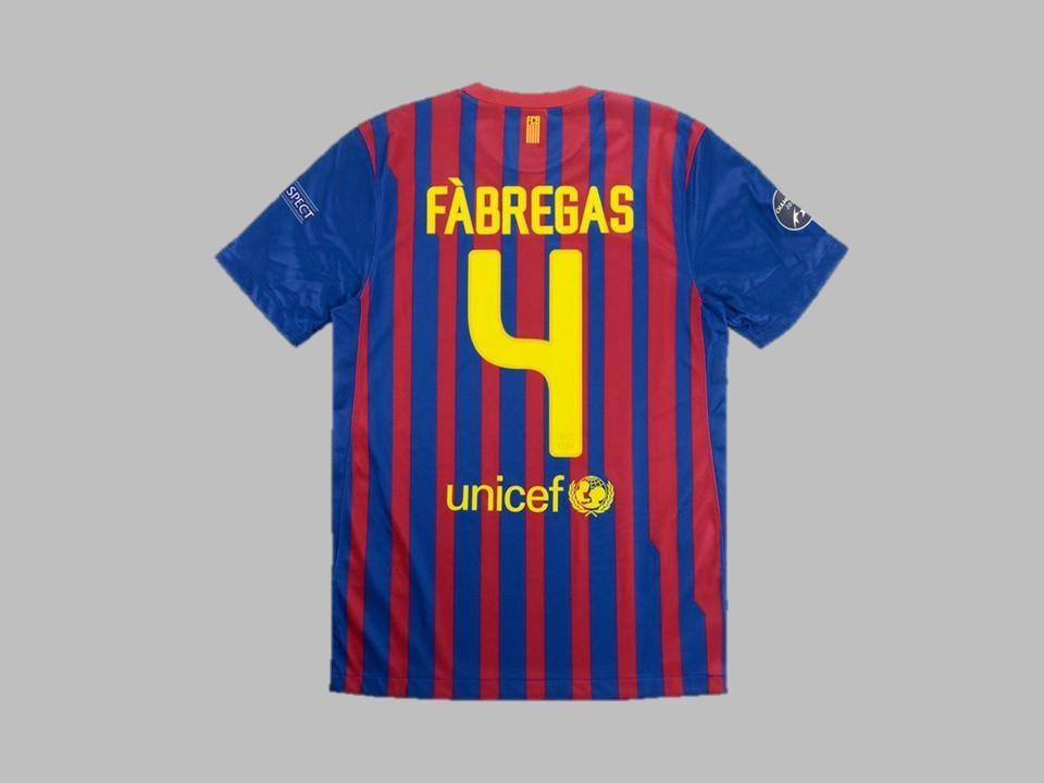 Barcelona 2011 2012 Fabregas 4 Home Shirt