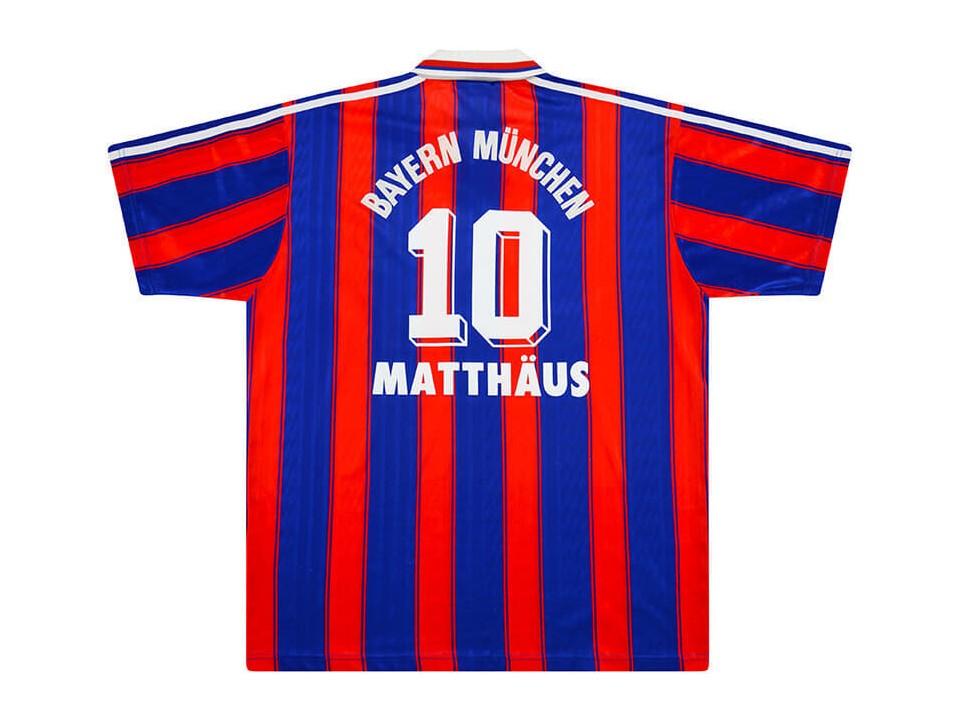 Bayern Munich 1995 1997 Matthaus 10 Home Football Shirt Soccer Jersey