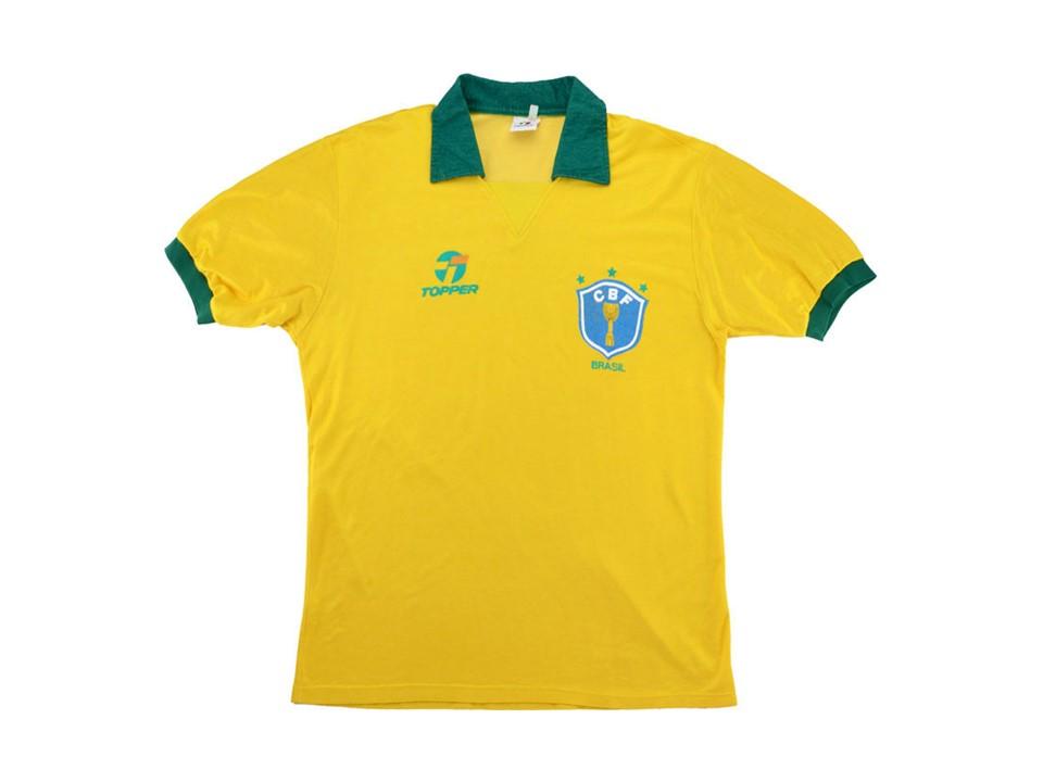 Brazil Brasil 1988 Home Jersey