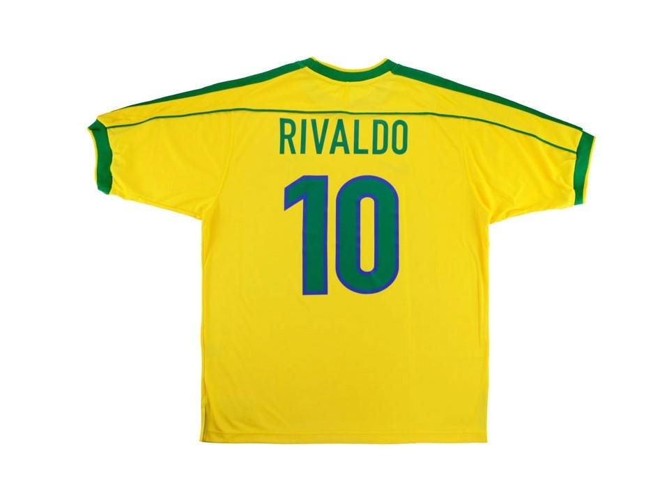Brazil Brasil 1998 Rivaldo 10 World Cup Home Jersey