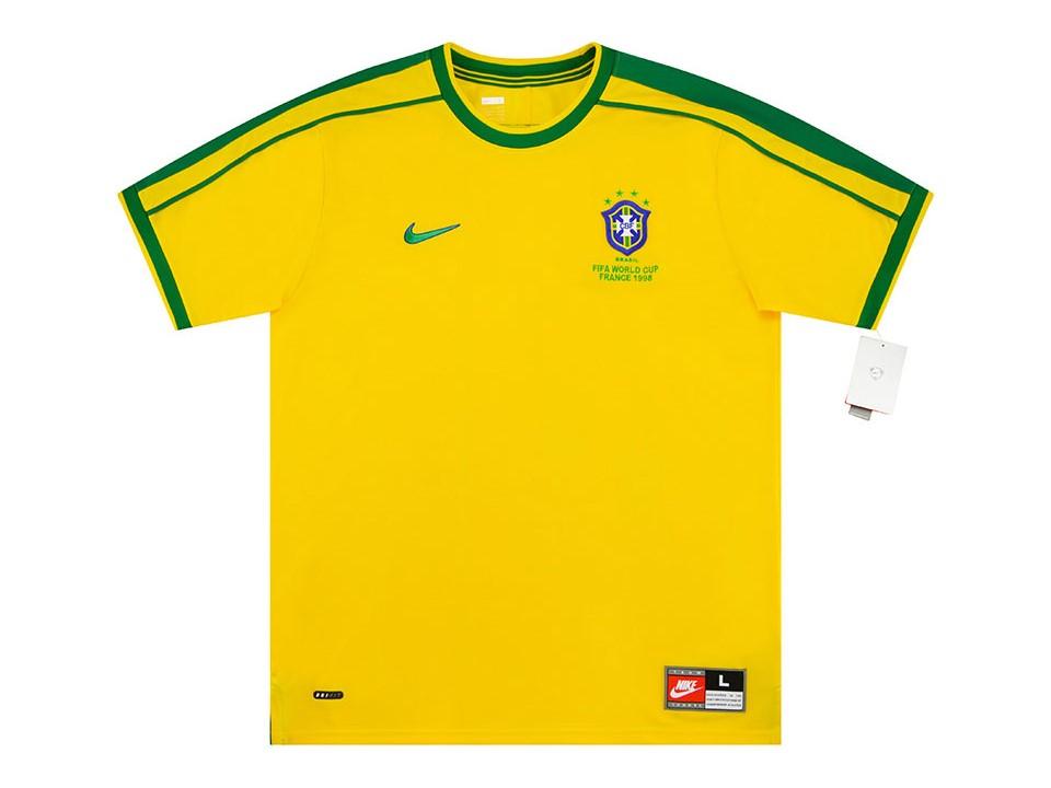 Brazil Brasil 1998 World Cup Home Jersey