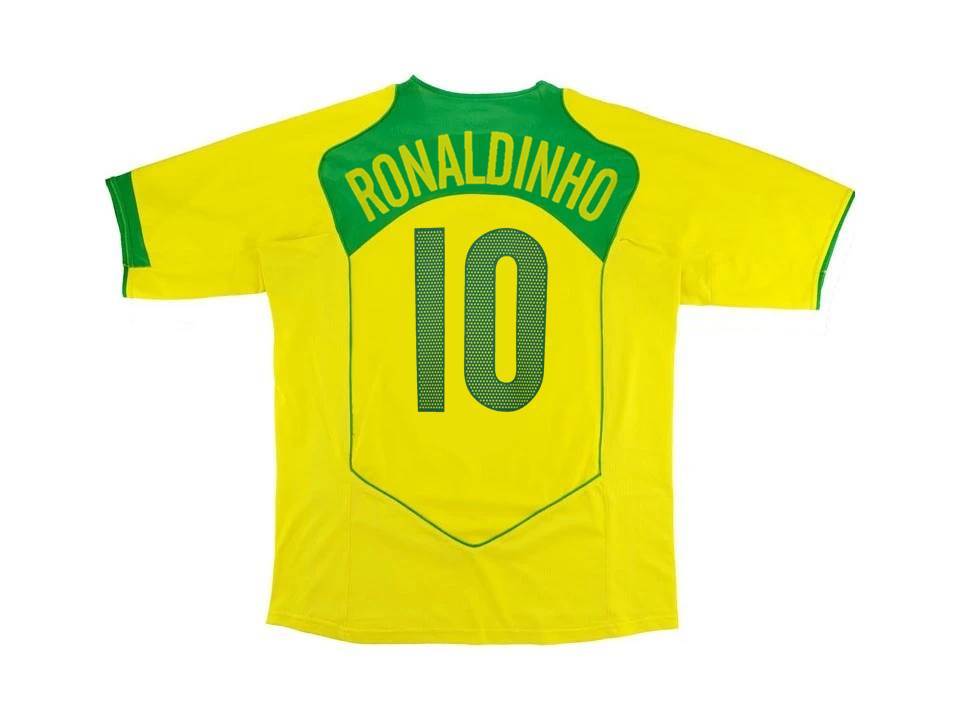 Brazil Brasil 2004 Ronaldinho 10 Home Jersey
