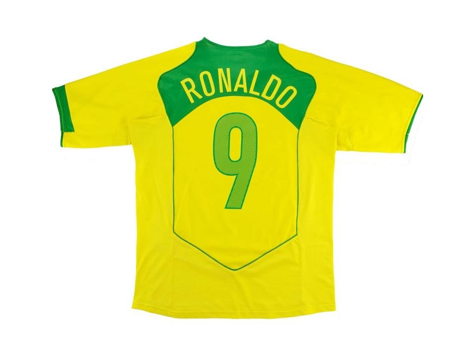 Brazil Brasil 2004 Ronaldo 9 Home Jersey