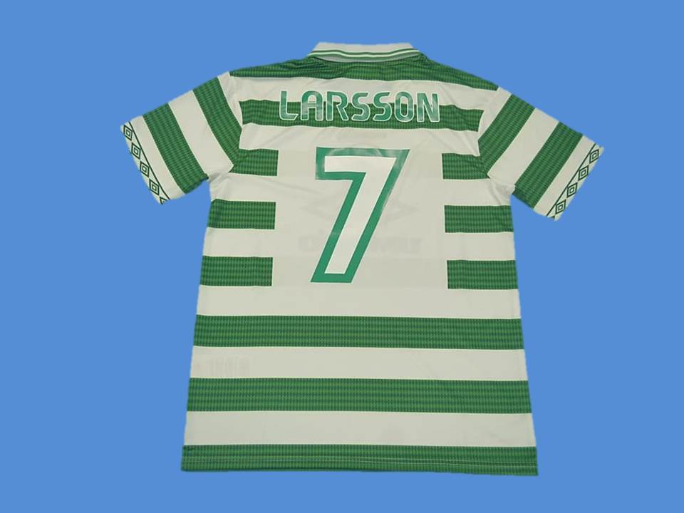 Celtic 1997 1998 Larsson 7 Home Jersey