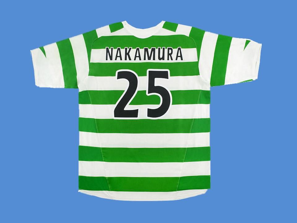 Celtic 2005 2007 Nakamura 25 Home Jersey