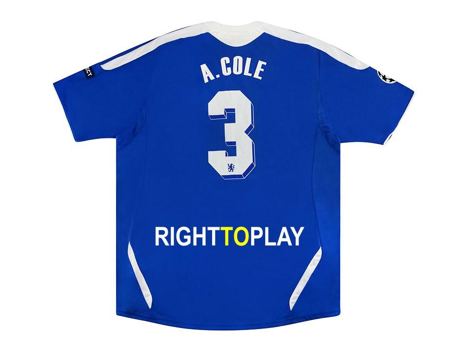 Chelsea 2012 A. Cole 3 Ucl Final Home Football Shirt Soccer Jersey