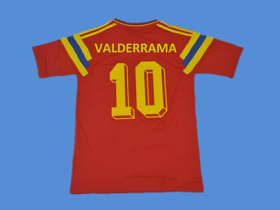 Colombia 1990 Valderrama 10 World Cup Home Jersey