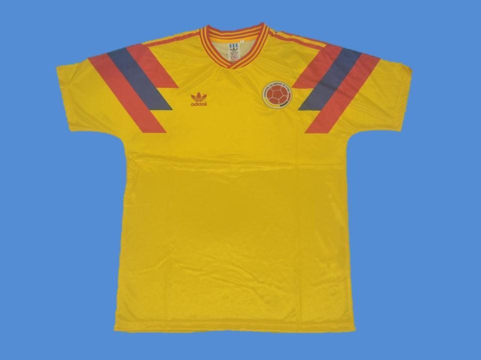 Colombia 1990 World Cup Home Yellow Jersey