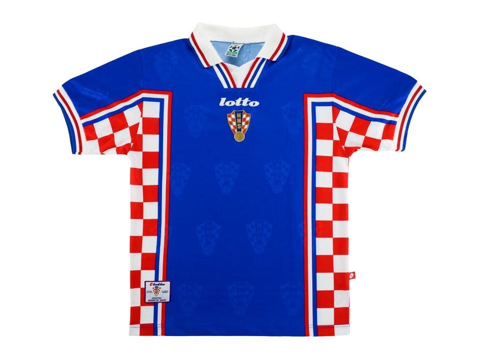 Croatia 1998 World Cup Hrvatska Away Football Shirt Soccer Jersey