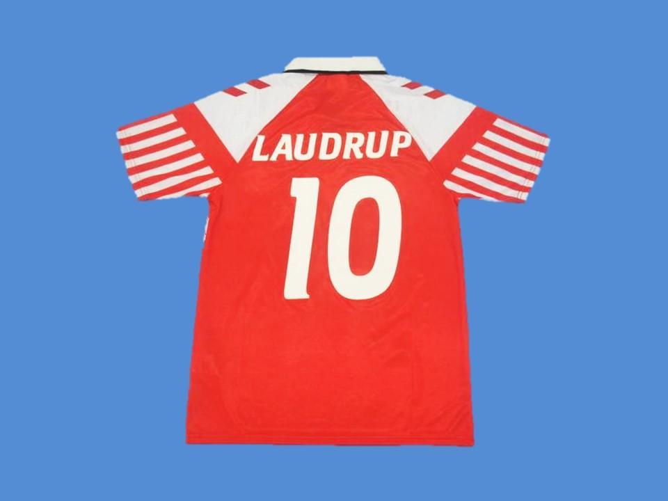 Denmark 1992 B. Laudrup 10 Home Jersey