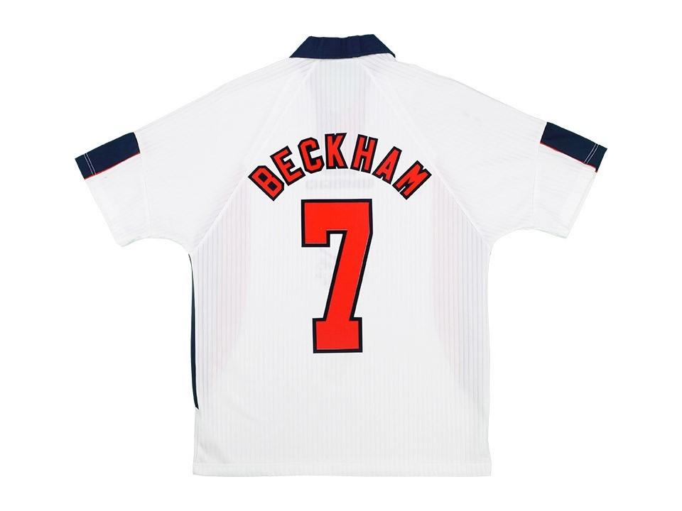 England 1998 Beckham 7 World Cup Home Football Shirt Soccer Jersey