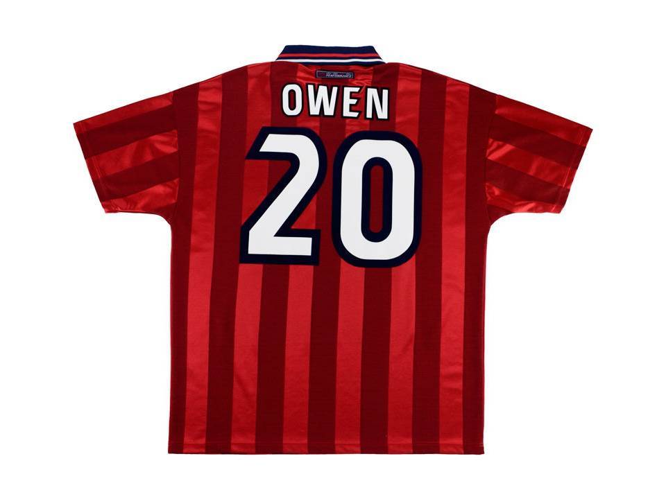 England 1998 Owen 20 Away Football Shirt Soccer Jersey