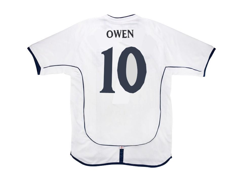 England 2002 Owen 10 World Cup Home Football Shirt Soccer Jersey