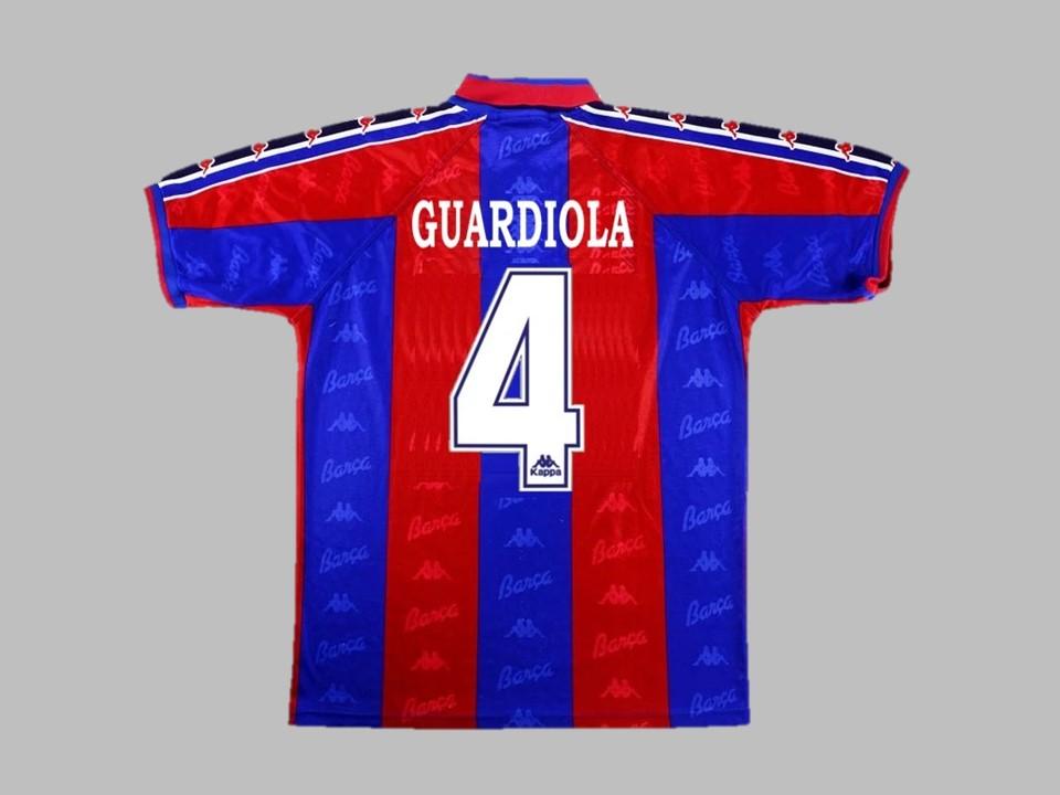 Fc Barcelona 1996 1997 Guardiola 4 Home Shirt