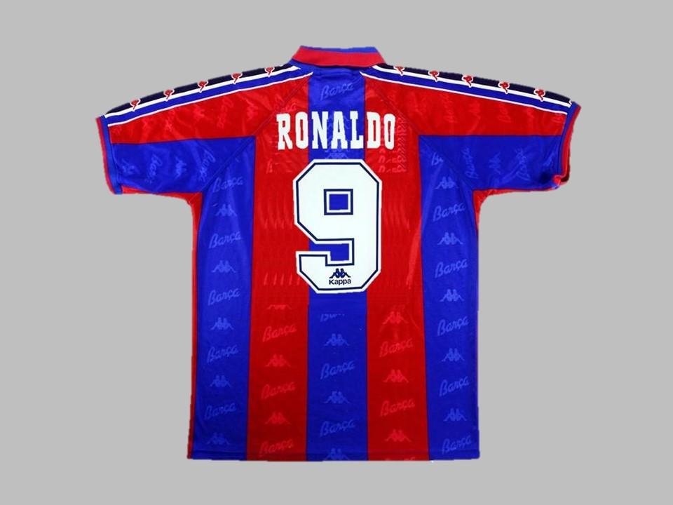 Fc Barcelona 1996 1997 Ronaldo 9 Home Jersey
