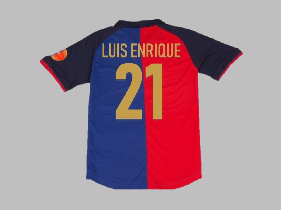 Fc Barcelona 1999 Luis Enrique 21 Home Football 100 Years Shirt