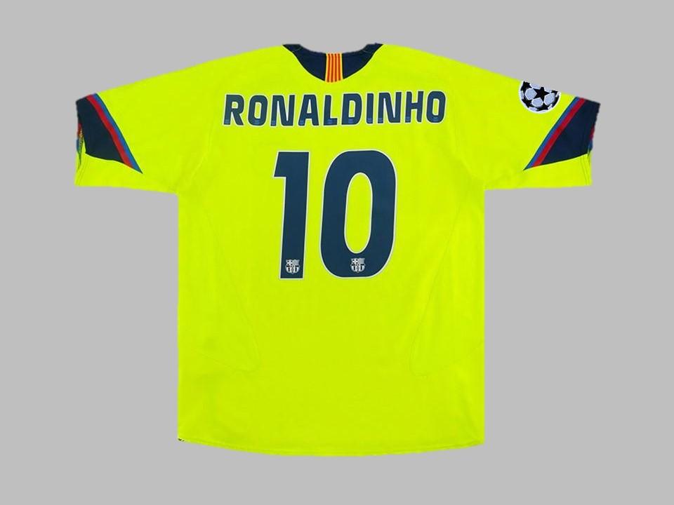 Fc Barcelona 2005 2006 Ronaldinho 10 Away Ucl Shirt