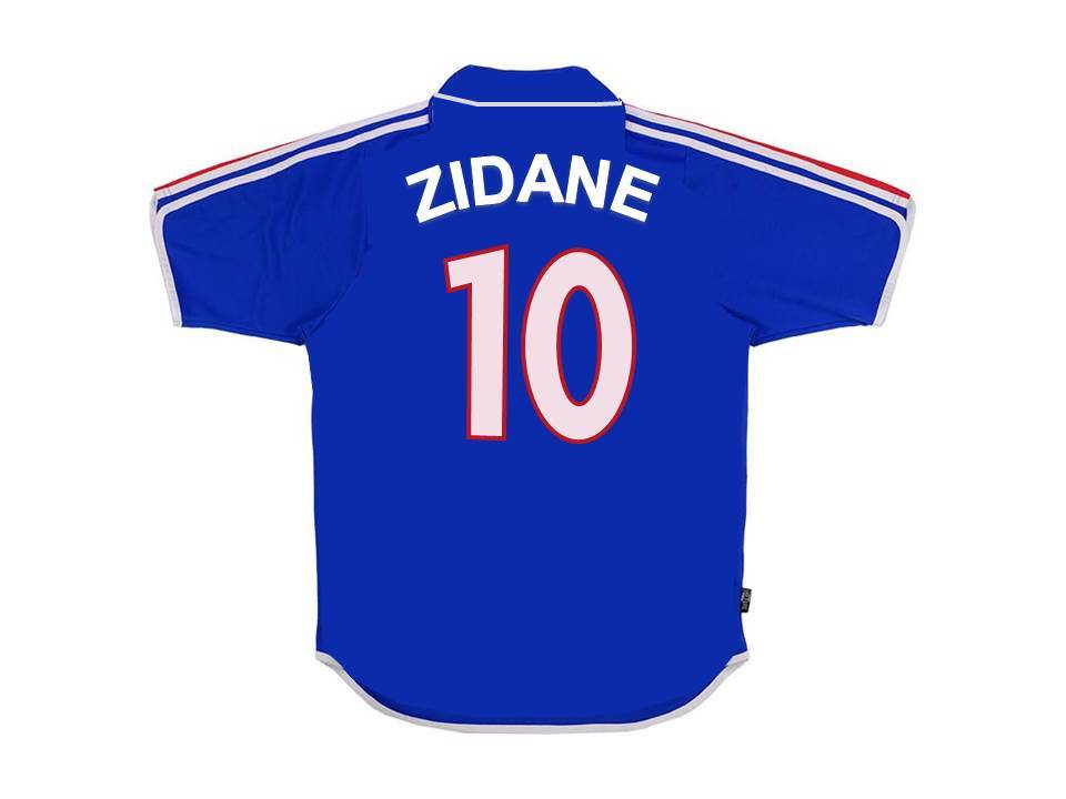 France 2000 2002 Zidane 10 Home Jersey