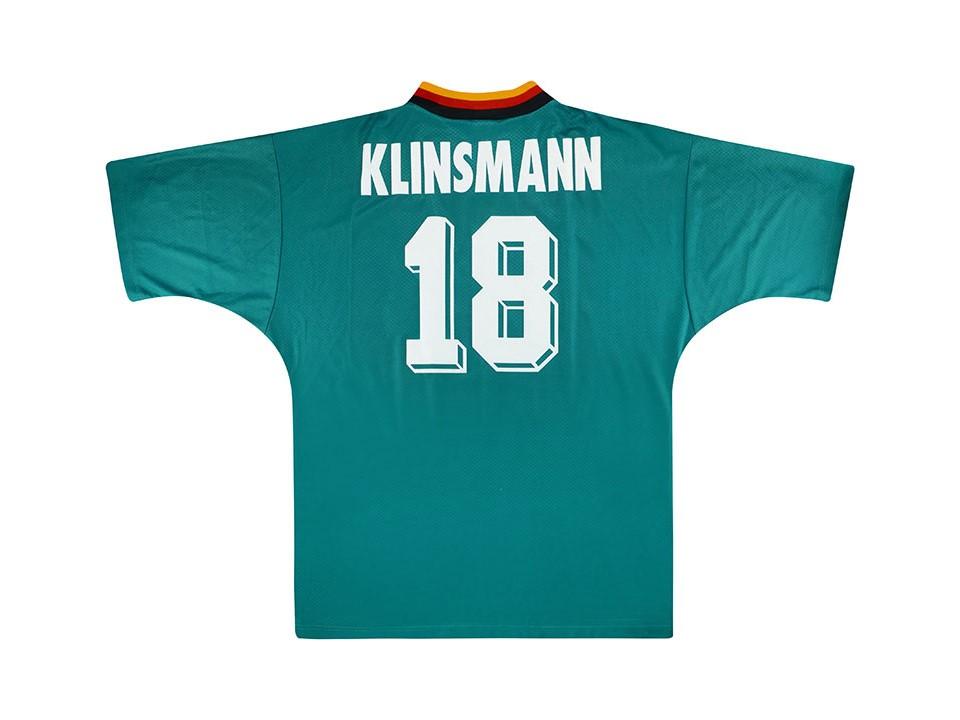 Germany 1994 Klinsmann 18 World Cup Away Green Football Shirt Soccer Jersey
