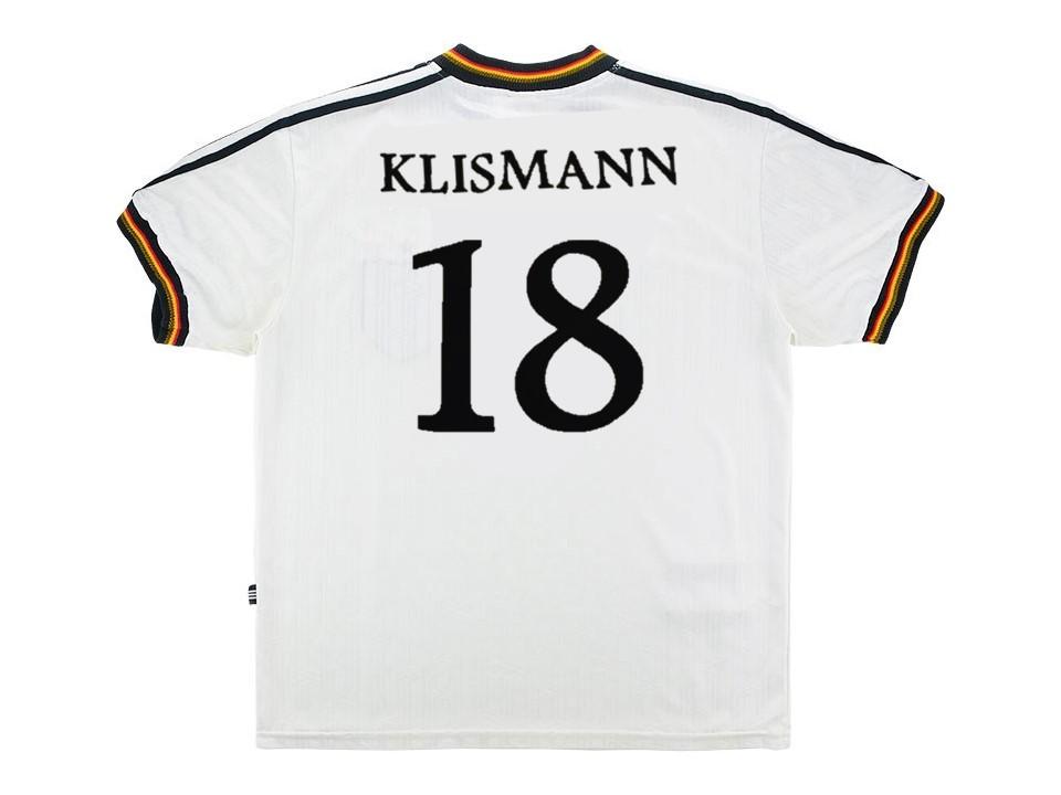 Germany 1996 Klinsmann 18 Home Football Shirt Soccer Jersey
