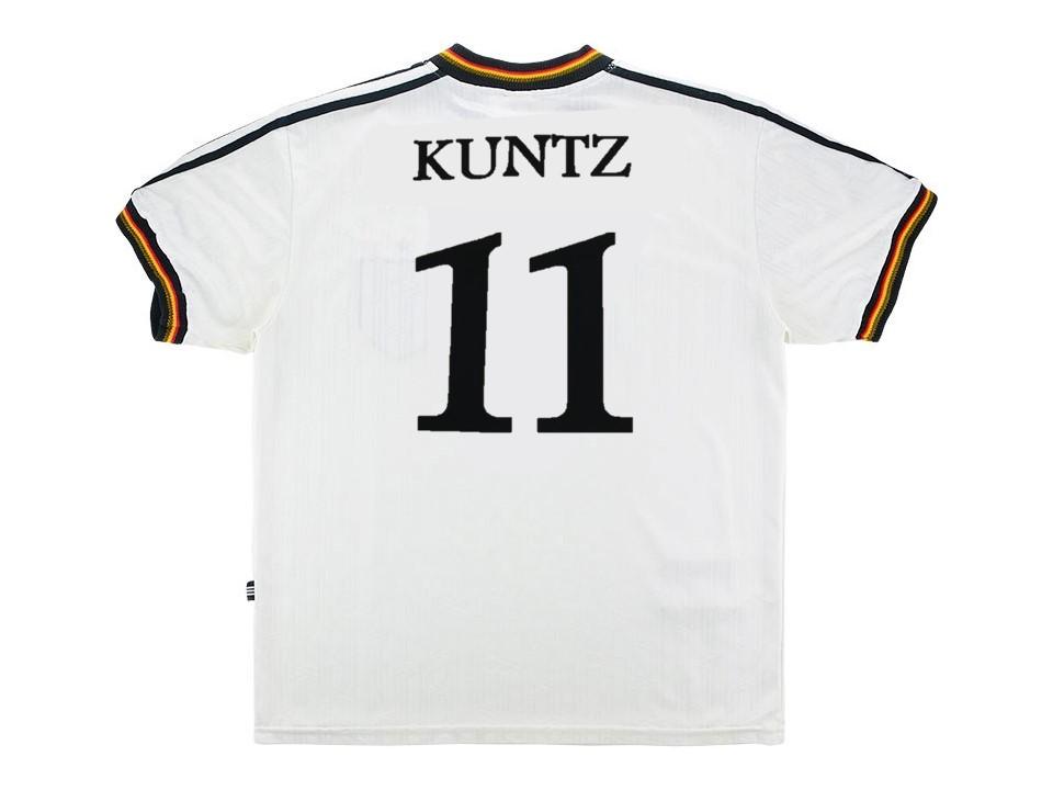Germany 1996 Kuntz 11 Home Football Shirt Soccer Jersey