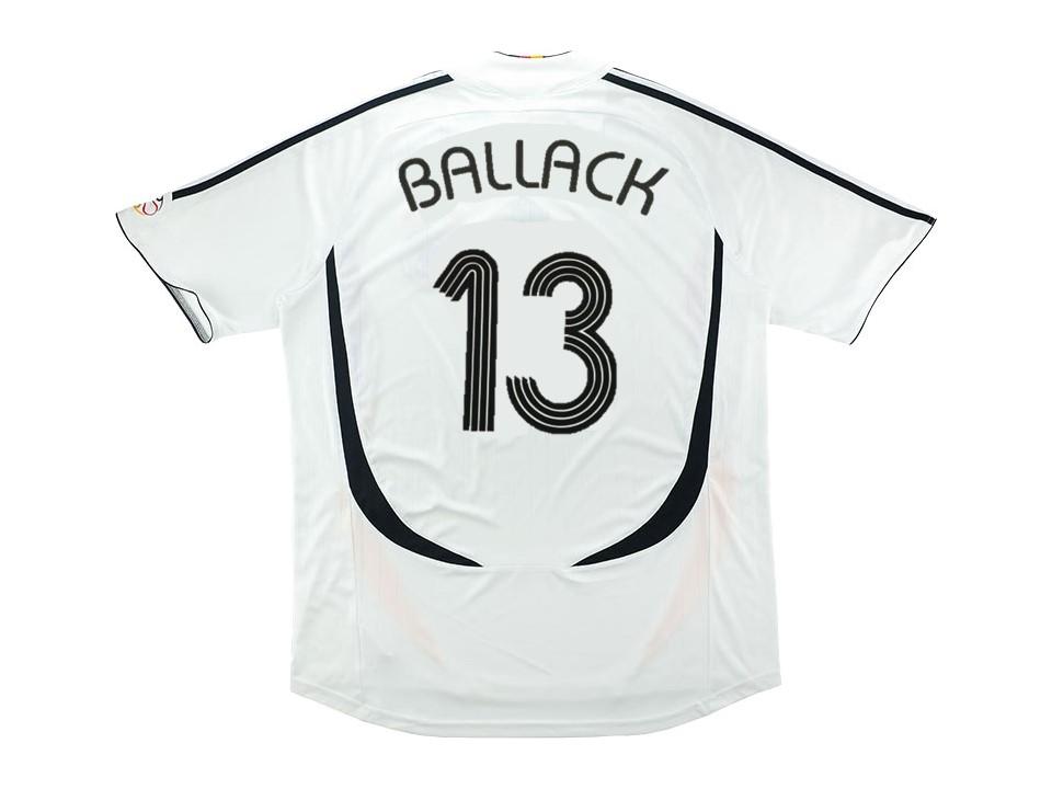 Germany 2006 Ballack 13 World Cup Home Football Shirt Soccer Jersey