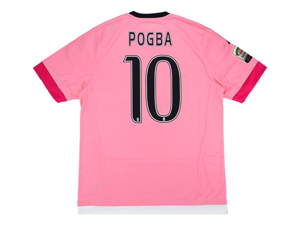 Juventus 2015 2016 Pogba 10 Serie A Away Pink Football Shirt Soccer Jersey