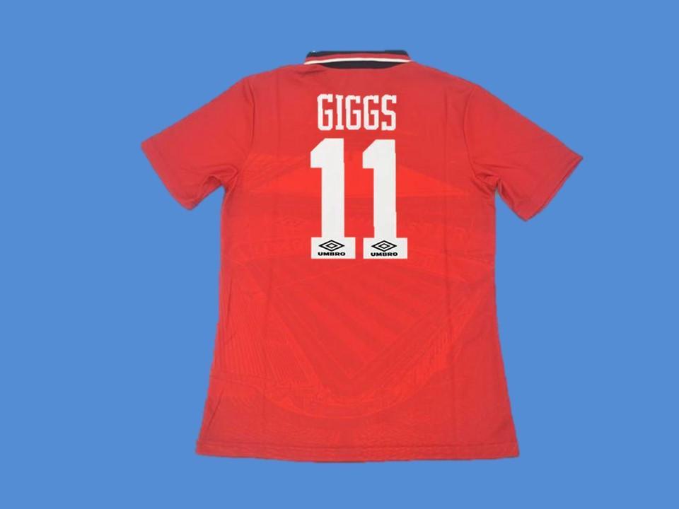 Manchester United 1994 1996 Giggs 11 Home Jersey
