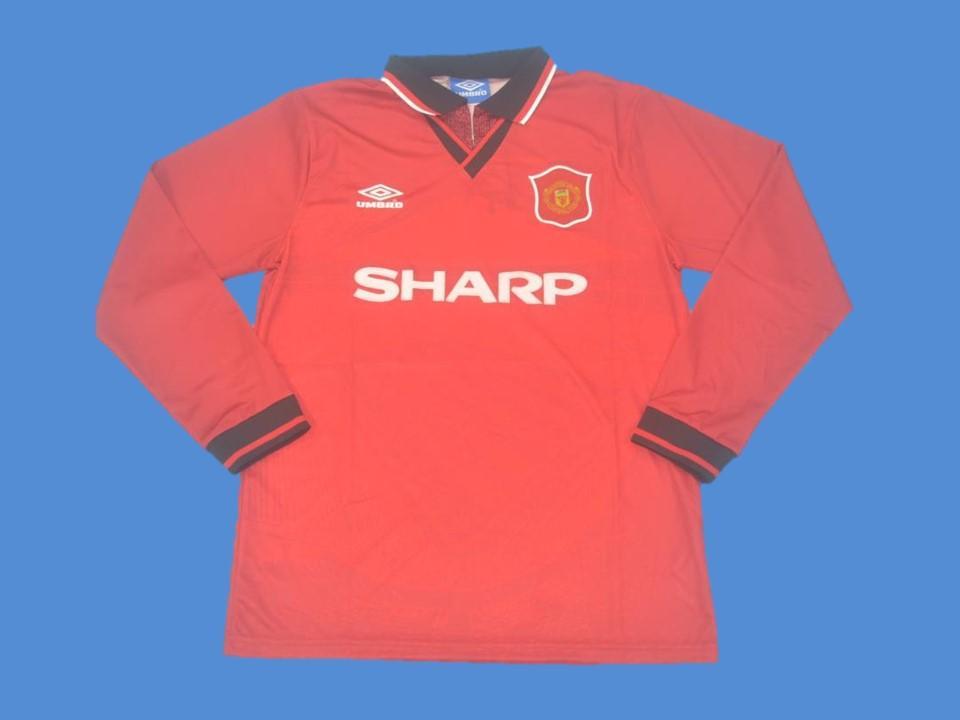 Manchester United 1994 1996 Home Jersey Long Sleeve