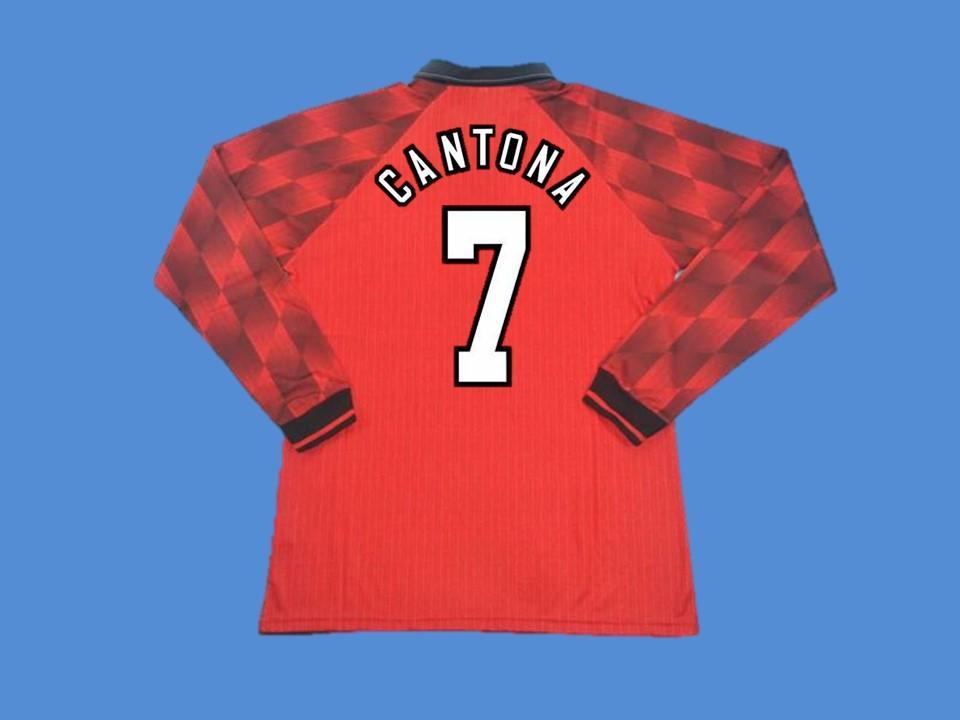 Manchester United 1996 Cantona 7 Long Sleeve Home  Jersey