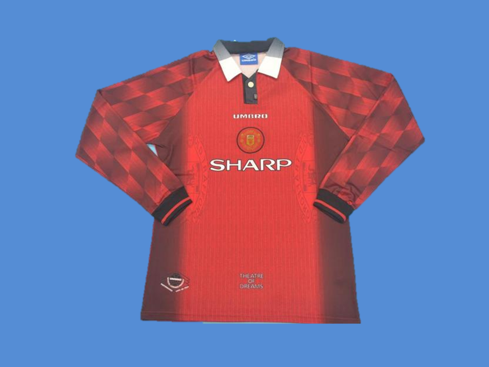 Manchester United 1996 Long Sleeve Home  Jersey