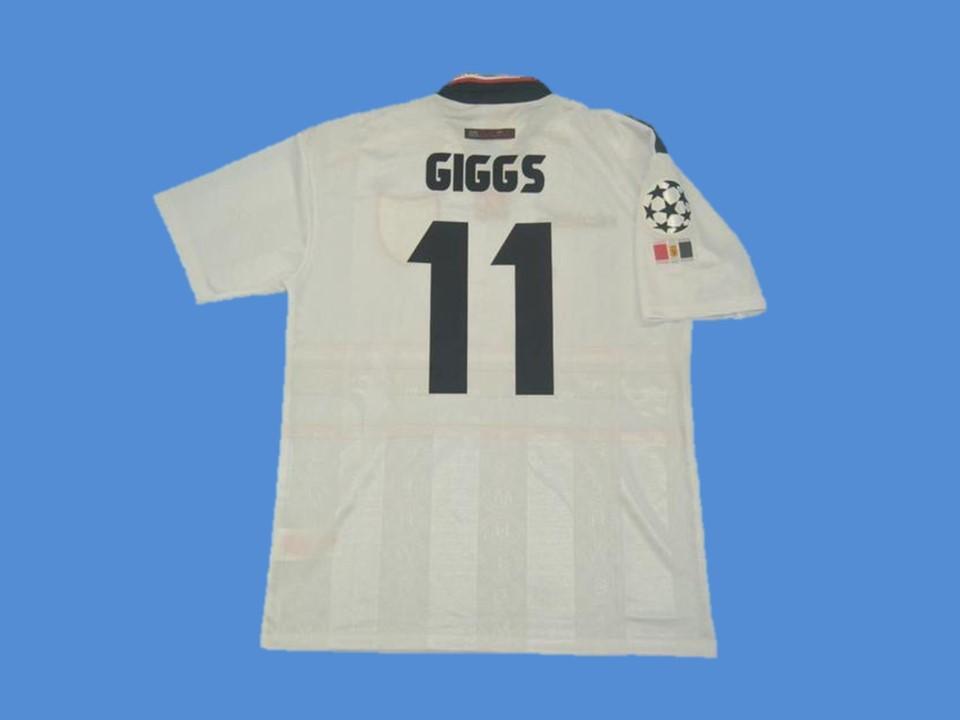Manchester United 1997 1998 1999 Away Giggs 11 Jersey Ucl Patch