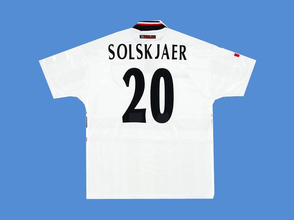 Manchester United 1997 1998 1999 Away Solskjaer 20 Jersey