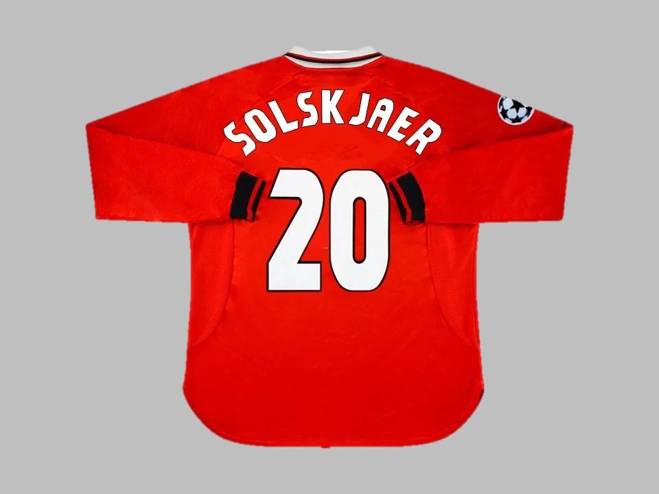 Manchester United 1999 Solskjaer 20 Ucl Final Long Sleeve Home Shirt