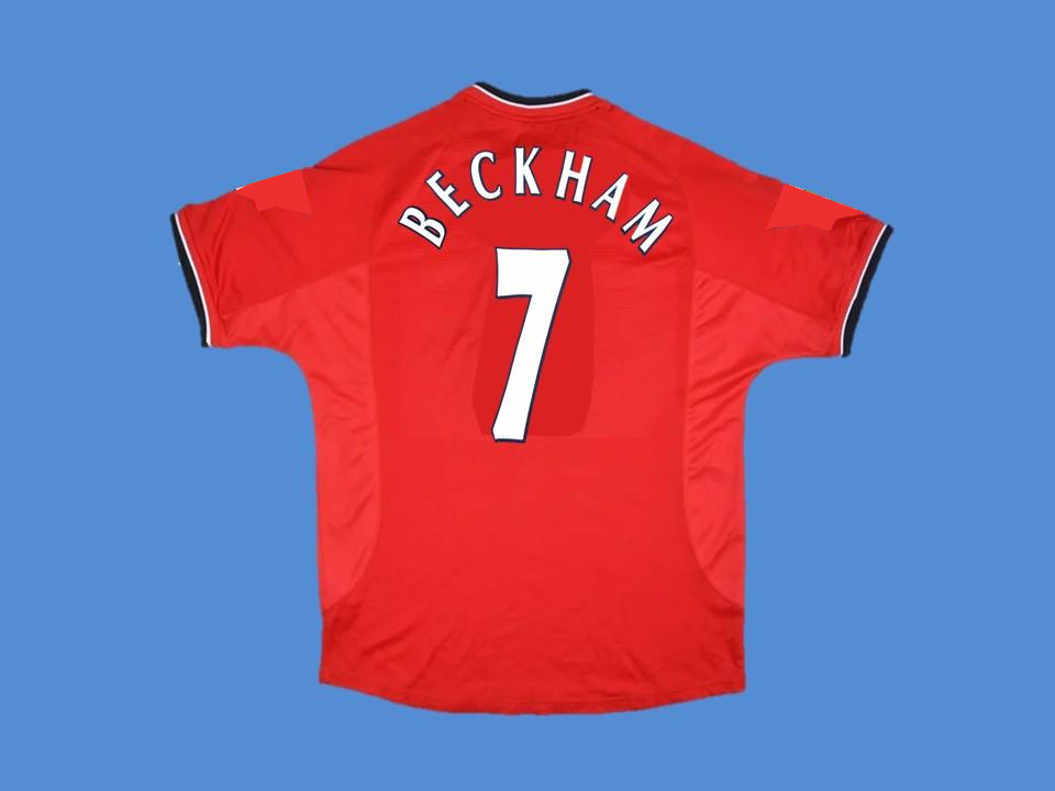 Manchester United 2000 2002 Beckham 7 Home Jersey