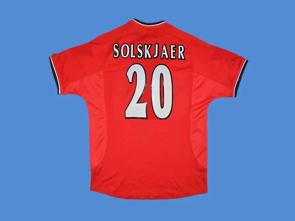Manchester United 2000 2002 Solskjaer 20 Home Jersey
