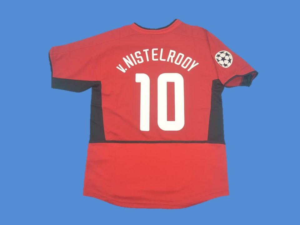 Manchester United 2002 2003 Van Nistelrooy 10 Ucl Home Jersey