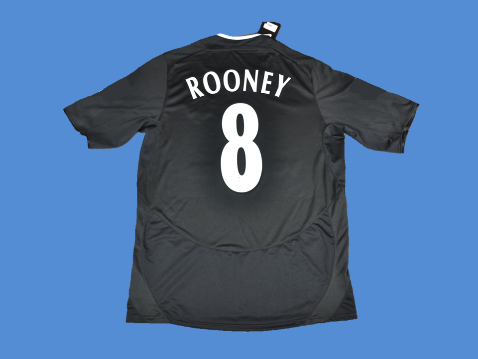 Manchester United 2003 2005 Rooney 8  Away Black Jersey