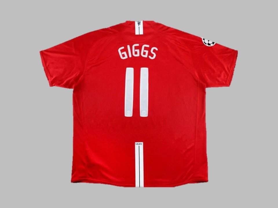 Manchester United 2007 2008 Giggs 11 Ucl Final Home Shirt