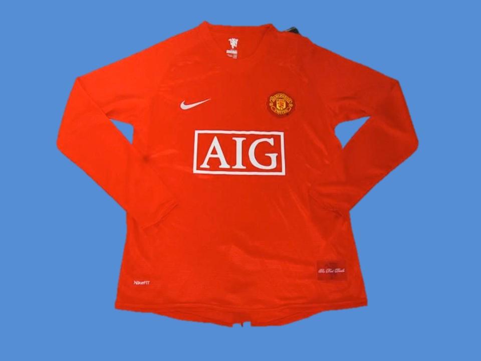 Manchester United 2007 2008 Long Sleeve Home Jersey