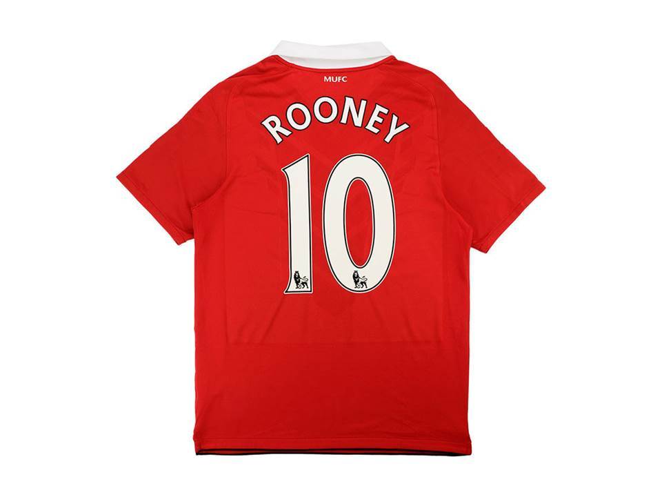 Manchester United 2010 2011 Rooney 10  Home Football Shirt Jersey
