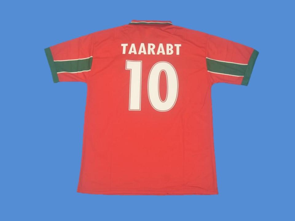Morocco 1998 Taarabt 10 World Cup Red Jersey